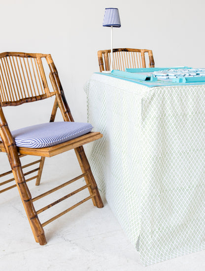 Full Length Card Tablecloth: Dottie in Green