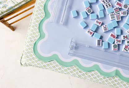 Full Length Card Tablecloth: Dottie in Green