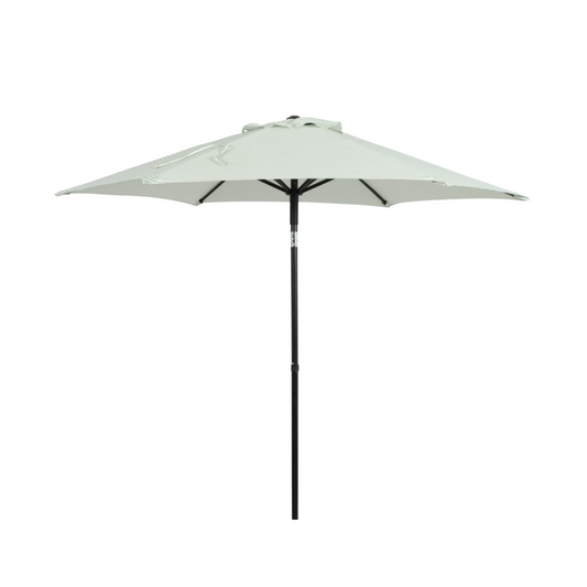 Green and White Ticking Stripe Umbrella